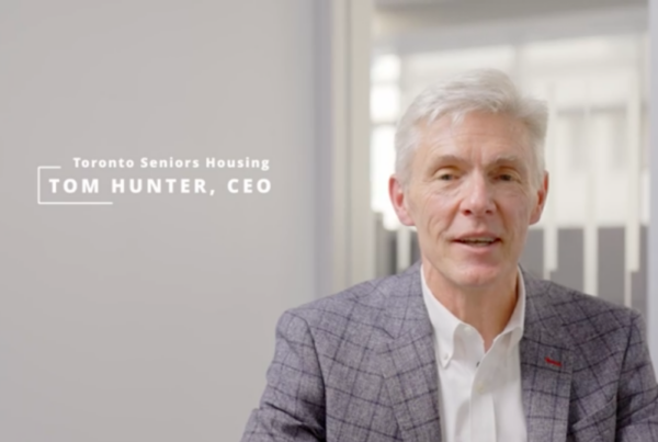 Screenshot of CEO Tom Hunter's video message to tenants