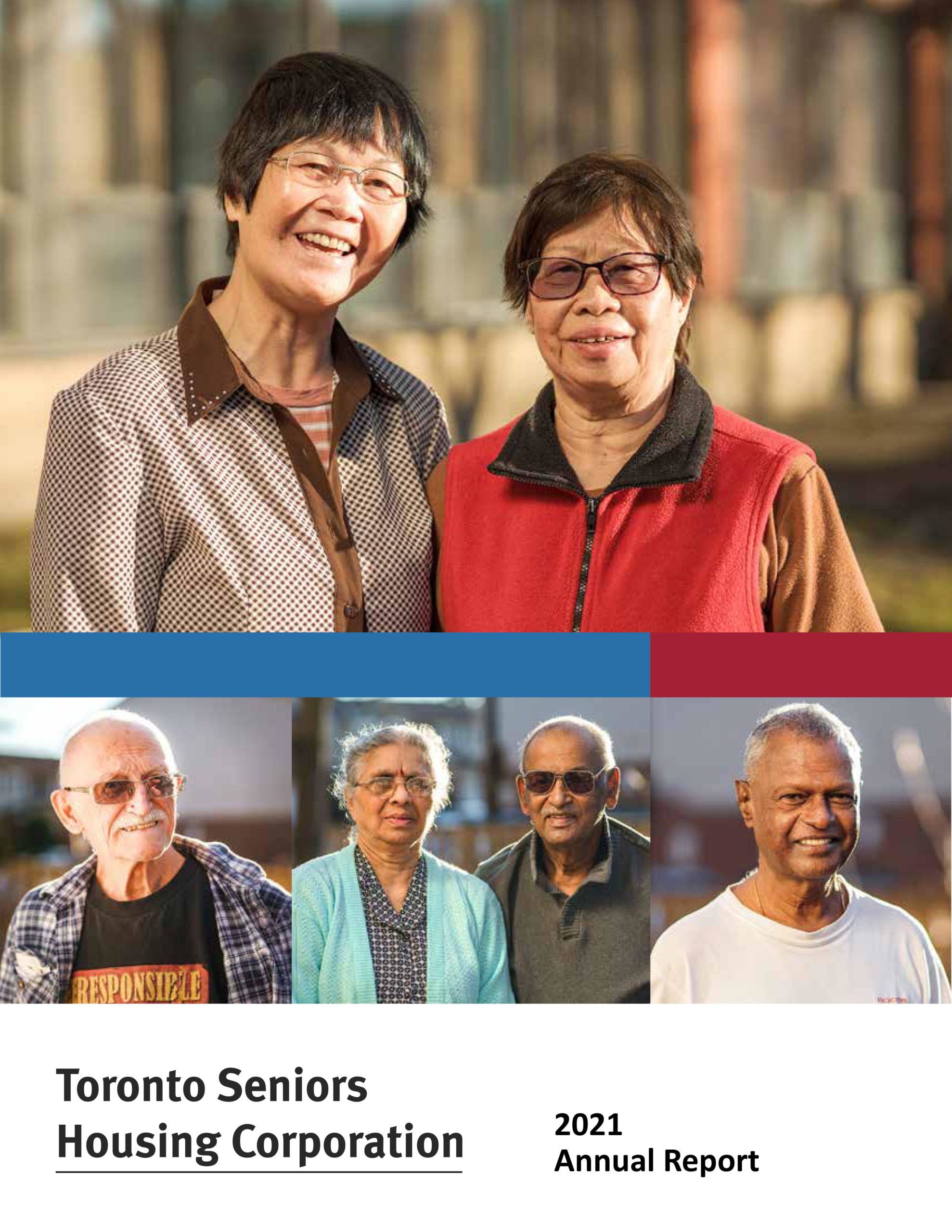 The cover of Toronto Seniors Housing's 2021 annual report.