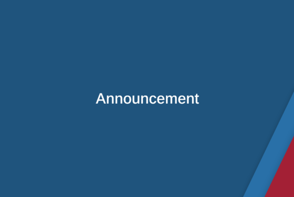 A blue background with the text "Announcement".